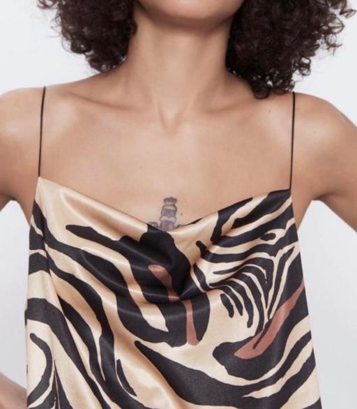 Buy & Sell North West London Belsize Park - North West London - Photos for Zara Tiger Animal Print Cowl Neck Satin