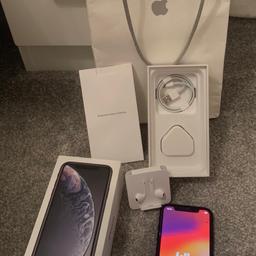 iPhone XR 64Gb - hair line crack leading to cracks on the right hand side- see photo.
Couple of marks on the back at the bottom - see photo
Everything else is perfect
Not locked to any network.
Comes with original box, charger cable, charger plug, original unworn ear pods and bag

Only selling due to an upgrade.

Collection only