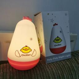 TODDO Roly Poly Kids Chicken LED Night Light USB Rechargeable NEW Boxed pink