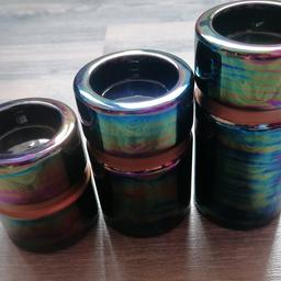 Partylite Teelichthalter Trio schimmernde Glasur (Regenbogen Farben)
neu/nie verwendet (inkl. Karton)
