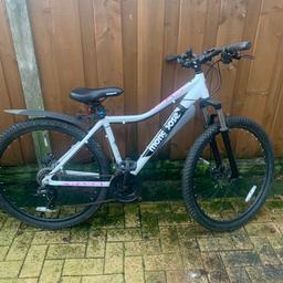 Used in good working condition, 21 gears, mountain bike, mongoose, front & back mud guards, lights, pick up only