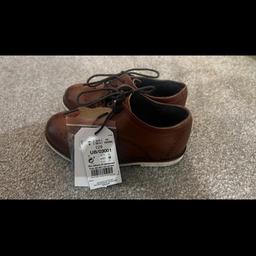 Brown smart boys shoes, size 8. Brand new with tags.