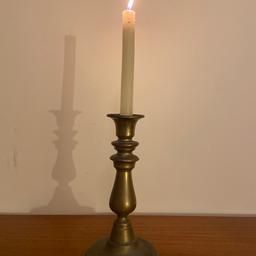 An antique, Victorian, Solid Brass candle holder.
9” tall
Happy to post