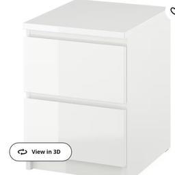 MALM IKEA
Chest of 2 drawers, high-gloss white, 40x55 cm

2 of the bedsides selling it for both 2 for £80

Only collection