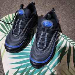 Nike air max 97, Size 6, black and blue. In excellent as new condition worn once only.

bought from jd sports originally.
