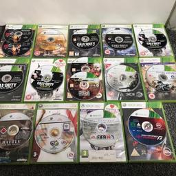 14 games in total and they are all Xbox 360 games
They are in good condition
