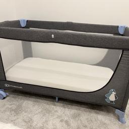 Cot baby or travel cot 120x60 mattress 
I used as a cot for home as it is soft and the child doesn’t fall off and can go out and in by himself from the cot! 
Perfect condition, as my boy preferred to sleep with me. John Lewis mattress pocket spring, clean used always with protection mattress and it is included in the price