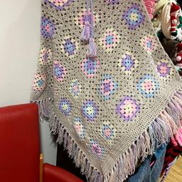Hand crocheted ladies poncho £30 collection only from Harborne not far from the QE hospital all money goes to local charities based in Harborne via a knit and nat group
