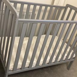 rafferty slimline cot
Great cot, 3 height levels
all dismantled ready to go
some signs of damage captured in the photos 
includes the mattress which always had protector on.
pet and smoke free home