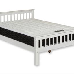 WOODEN BED IN WHITE
Brand new  solid wooden bed available in different size.
strong wooden bed make a luxurious look to the room