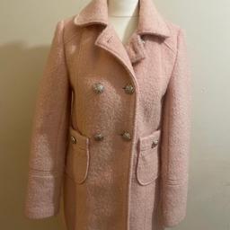 Baby Pink coat. Size 8 petit. From Miss Selfridge. Worn only once - excellent condition. Collection from East London. Delivery available.