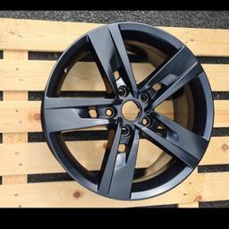 17inch newly refurbished satin black alloy wheels, stud pattern  5/112 , just like new