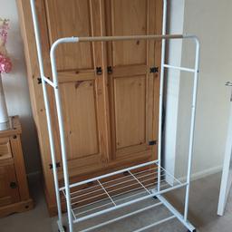 double clothes rail with shelf vgc