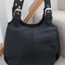 Visconti black leather handbag.  Limited use and in excellent condition.