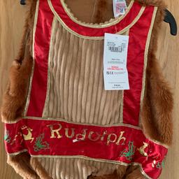 BNWT Christmas Rudolph costume( Top & Hat) age 3-4 years RRP £13