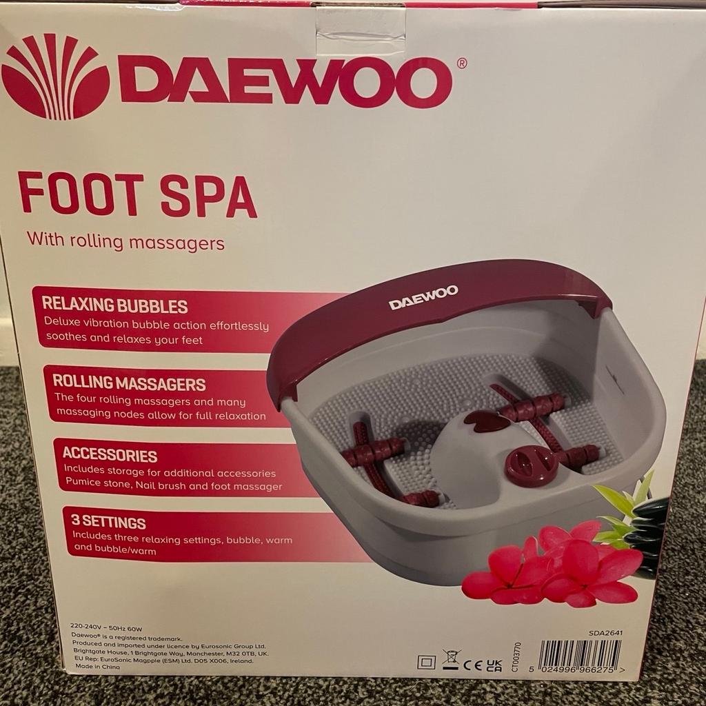 Daewoo Foot Spa
Brand new
£25
Collection LS21 1LW