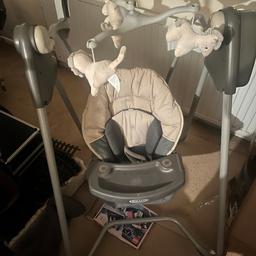 Graco electric swing.
3 swing speed setting
Plays melodies too.
Used but good condition

£15