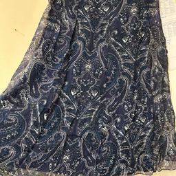looks amazing when it’s worn, high quality from an expensive famous brand.
very soft & thin of chiffon fabric. , amazing style that must been worn to show the style. 
size 12 , colour is much more beautiful & shiny than what you see in pictures 

Bought £149 three yrs ago , great condition 

Packing & delivered cost: £2.90