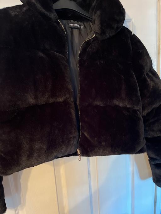 Buy & Sell West Midlands Sandwell - Photos for Ladies faux fur black coat size 10