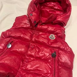 Baby red moncler gilet age 18-24 like brand new paid 280 collection only