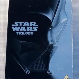 Star Wars Trilogy DVD Box Set Episodes IV V VI Plus Bonus 4 x DVD's.

Outer sleeve slightly buffed around the edges and corners.