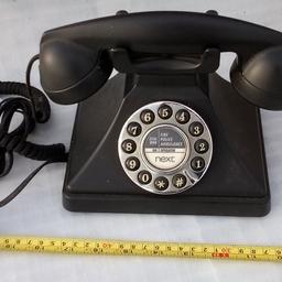 Vintage GPO Bakelite Telephone By Next Push Button Rotary Dial Art Deco Style.

Can be used functionally or for decorative purposes at home or in a theme cafe/restaurant.