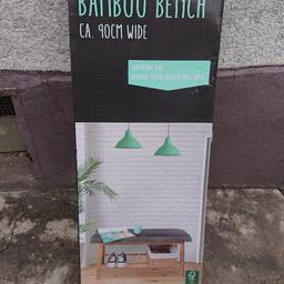 Zum Verkauf steht diese Sitzbank Bamboo Bench Neu Und original verpackt mit Schuhregal. Die Länge beträgt 90cm. Breite  34cm und die Höhe 45c. Tierfreier und Nichtraucher Haushalt. Versand ist gegen Aufpreis möglich und Bezahlung gerne per PayPal oder Überweisung