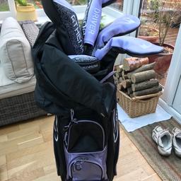 Full set Benross Athena ladies golf clubs, includes driver, hybrids, fairway wood and irons, putter, bag with waterproof cover.
Great condition just over a year old.
Superb starter set