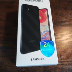Grab a brand New Sealed Samsung Galaxy A04e 3GB RAM 32GB (6.5" Screen). It's unlocked to any Network. Black colour. This also a DUAL-SIM Smartphone.. It's a New Samsung range on the market.