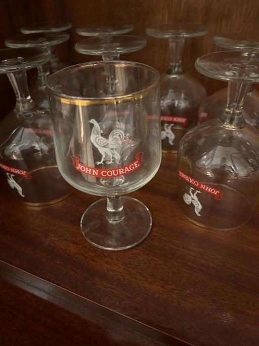 Buy & Sell Surrey Elmbridge - Photos for 9x Vintage John Courage Half Pint Glasses