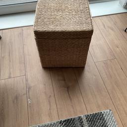 WICKER STORAGE BOX IDEAL FOR TOYS THROWS OR PUTTING FEET UP. PICK UP CLEVELEYS