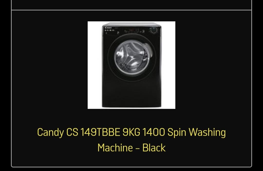 candy cs 149tbbe 9kg 1400 spin washing machine