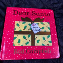 Get ready for the festive season with this charming board book, "Dear Santa" by Rod Campbell. The book is beautifully written in English and contains 14 pages of delightful illustrations that children will love. The book is published by Pan Macmillan and is a perfect gift for children who are learning to read.

This board book is 177mm in height and width and weighs 270g. It falls under the categories of Books, Comics & Magazines and Books. Its aspects include a publication year of 2020, a format of Board Book, Language of English, the Book Title "Dear Santa", the author Rod Campbell, and a genre of Children & Young Adults. The book's topic is "Learning to Read" and it contains 14 Pages.

I don’t know how but at some point in my possession the book has been slightly damaged as pictured