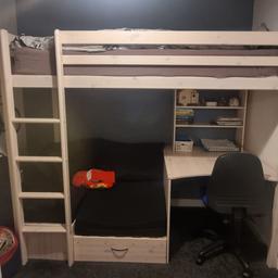 It is in very good condition, the bottom can be pulled out to make another bed. the Chair is not included.

There is also a storage cupboard for extra toys.

Selling because the boy has outgrown it now.
The bed will be dismantled.
Collection only (Marland, Rochdale)
This was originally bought for £600