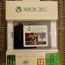 Official Microsoft internal 320 GB media hard drive for Xbox 360 Slim. Boxed with user guide, and games included:-

* Need For Speed Hot Pursuit
* Ms. Explosion Man
* + Pinball FX