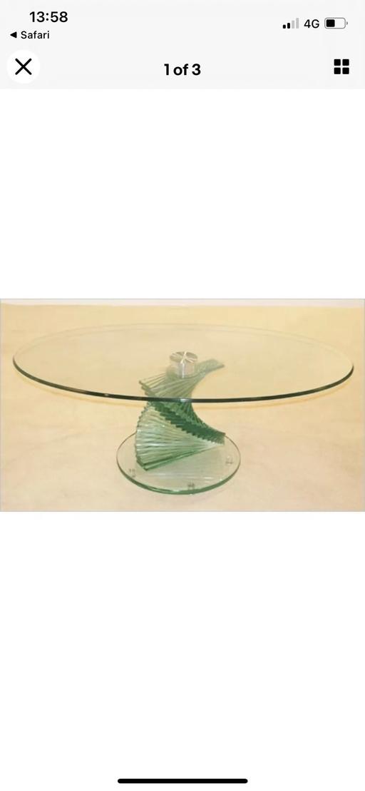 Buy & Sell Essex Rochford - Photos for Glass Spiral coffee table.