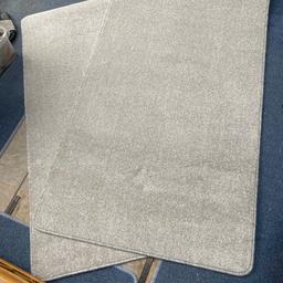 Brand new light grey carpet rugs with wool edging and hard backing x 2
5x3ft (152x91cm) each
Can be sold separately £20 each