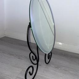 Ikea Myken Oval Vanity Tabletop Mirror Adjustable Black Scroll.

Collection only.

Why not check out my other items for sale.