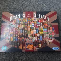 Gibsons The Brands That Built Britain Jigsaw Puzzle, 1000 pieces, complete and in excellent condition, from a pet and smoke free home.