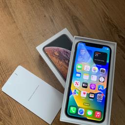 iPhone XS 256gb Unlocked Gold
Battery Health = 78%
icloud unlocked
Includes sim pin and box.

Fully working and in mint condition, light scratches on the screen.

Cash/paypal/bank transfer on collection
Serious offers considered.
Meetup at Stockwell/Oval/Vauxhall station for our safety.