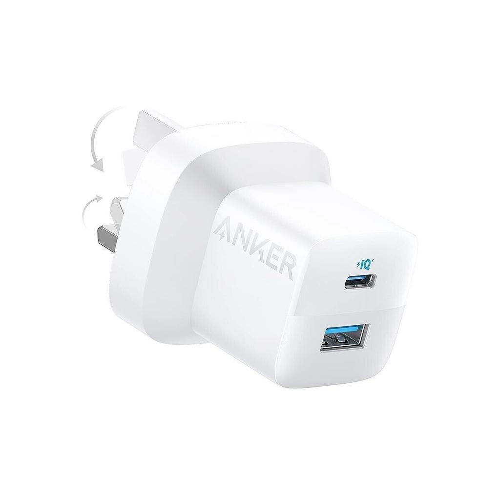 Brand New Anker USB C Plug 323 Genuine (33W) 2-Port Compact Foldable Charger Macbook Air.

Compatible Brand: Universal, For Apple, For Samsung.

Compatible Model: For Apple iPhone 11, For Apple iPhone 12, For Apple iPhone 13, For Apple iPhone 14, For Apple iPhone 14 Plus, For Apple iPhone 14 Pro, For Apple iPhone 14 Pro Max, For Samsung Galaxy S20, For Samsung Galaxy S20+, For Samsung Galaxy S20+ 5G, For Samsung Galaxy S20 + 5G Enterprise Edition, For Samsung Galaxy S20 FE, For Samsung Galaxy S20 Ultra 5G, For Samsung Galaxy S21+ 5G, For Samsung Galaxy S21 5G, For Samsung Galaxy S21 Ultra 5G.

Dual USB, Mini-USB, USB-C.

2 years manufacturer warranty on it. Can be ordered through our eBay.
