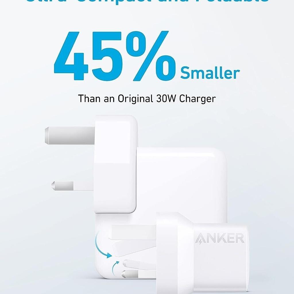 Brand New Anker USB C Plug 323 Genuine (33W) 2-Port Compact Foldable Charger Macbook Air.

Compatible Brand: Universal, For Apple, For Samsung.

Compatible Model: For Apple iPhone 11, For Apple iPhone 12, For Apple iPhone 13, For Apple iPhone 14, For Apple iPhone 14 Plus, For Apple iPhone 14 Pro, For Apple iPhone 14 Pro Max, For Samsung Galaxy S20, For Samsung Galaxy S20+, For Samsung Galaxy S20+ 5G, For Samsung Galaxy S20 + 5G Enterprise Edition, For Samsung Galaxy S20 FE, For Samsung Galaxy S20 Ultra 5G, For Samsung Galaxy S21+ 5G, For Samsung Galaxy S21 5G, For Samsung Galaxy S21 Ultra 5G.

Dual USB, Mini-USB, USB-C.

2 years manufacturer warranty on it. Can be ordered through our eBay.