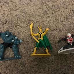 Three Marvel Mini Figures 
In Played with Condition