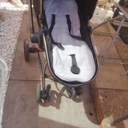 PRAM
converts from baby carry cot to Toddler pram,
WITH PRAM
winter sleeping bag
raincover
cozy toes
one hand rotation from out facing
to parent facing.

CAR SEAT
raincover
adapters for car seat to fit to pram frame.

reasonable offers considered

collection only
cash only.