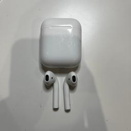 Selling my first generation Apple AirPods as i have been given new ones for Christmas. Case and AirPods may have a few signs of wear with a few scratches but still work great. Sometimes the left AirPod takes a while to connect to my iPhone but that’s just because they’re a little bit older. Just want these gone quickly. Any questions please let me know :)