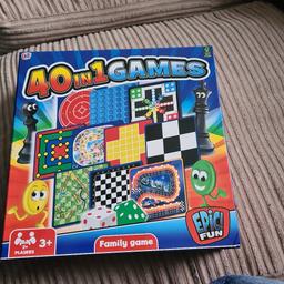 40 in 1 GAMES as pictured
Brand new unopened.
Ideal age 3+
2 or more players.