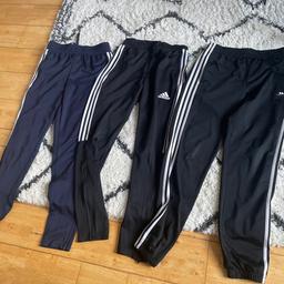Adidas sports pants /joggers
2 black
Size small and age 13-14
Navy
Size small
Used in good condition
£50 for all 3