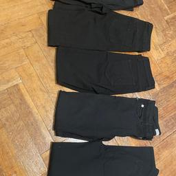 5 pairs of black jeans
From sizes 34-36
, size 10 denim &co,
Size 6 H&M,
Size 6 gap,
Size 2 mango
and size 4 in Zara
