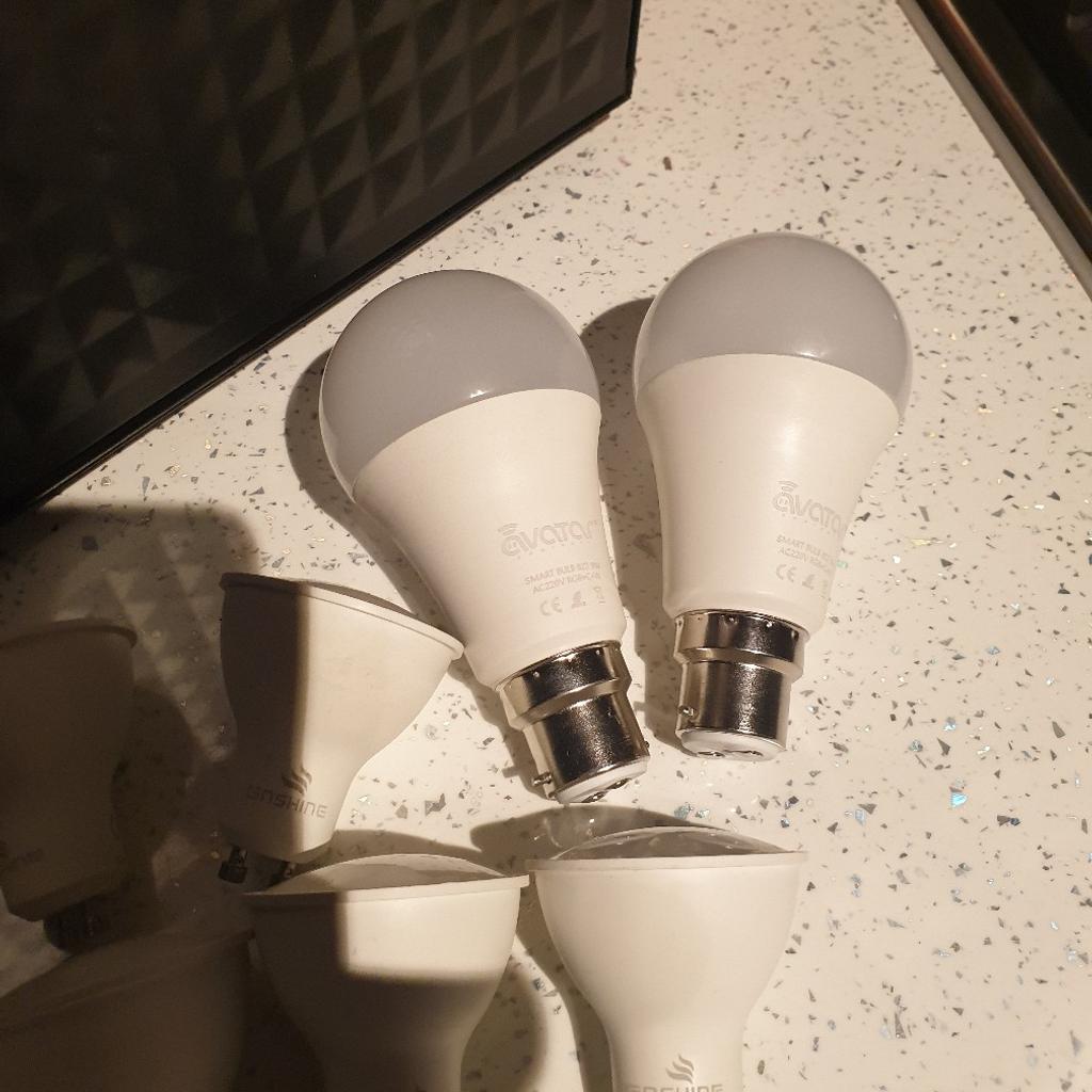 selling 9 Alexa Enabled Bulbs in Superb Condition 2 x AVATAR ONES and 7 x ENSHINE ONES these are also advertised elsewhere so grab them whilst you can we had them installed but gone back to normal bulbs any questions fire away i will not sell separate i want them sold as a COLLECTION the Bulbs are COLLECTION ONLY best of luck 💡💡💡