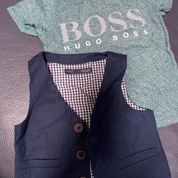 Next baby waistcoat and shirt set a little stain on the shirt but it’s washable throwing in a Hugo boss t shirt in for free